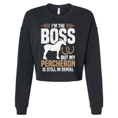 I´M Boss But My Percheron Is Still In Denial .Png Cropped Pullover Crew
