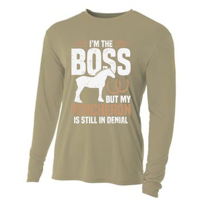 I´M Boss But My Percheron Is Still In Denial .Png Cooling Performance Long Sleeve Crew