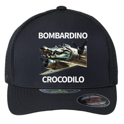 Italian Brainrot Bombardino Crocodilo Flexfit Unipanel Trucker Cap