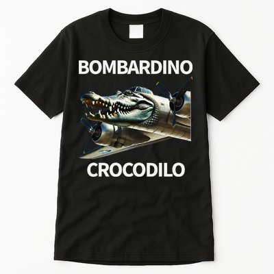 Italian Brainrot Bombardino Crocodilo Tall T-Shirt