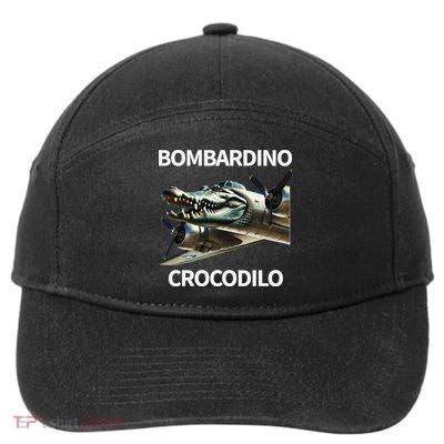 Italian Brainrot Bombardino Crocodilo 7-Panel Snapback Hat