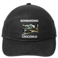 Italian Brainrot Bombardino Crocodilo 7-Panel Snapback Hat