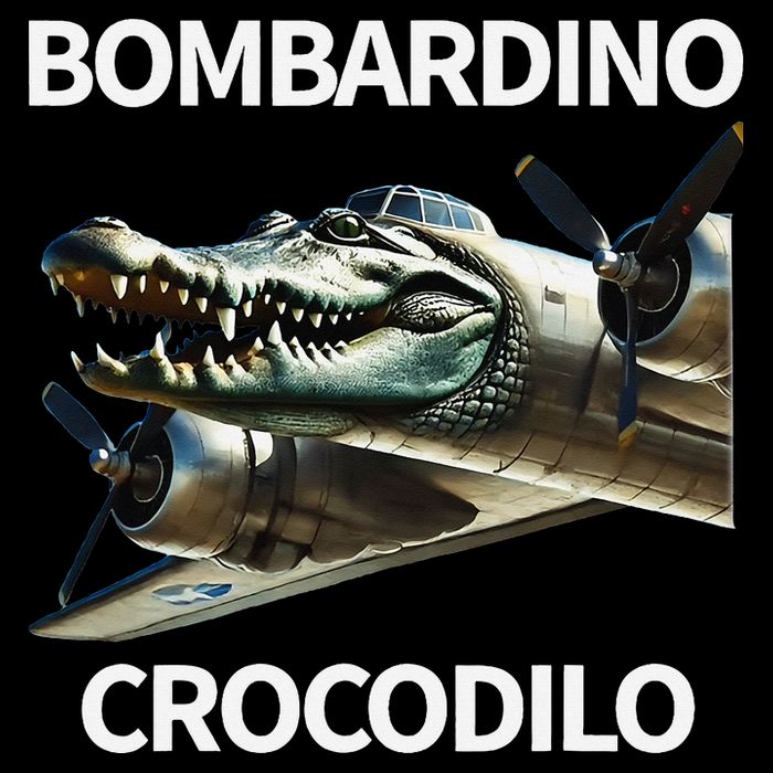 Italian Brainrot Bombardino Crocodilo 7-Panel Snapback Hat