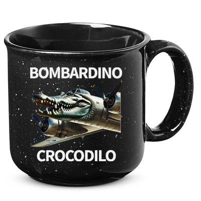 Italian Brainrot Bombardino Crocodilo 15oz Campfire Ceramic Mug