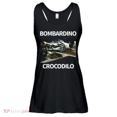 Italian Brainrot Bombardino Crocodilo Ladies Essential Flowy Tank