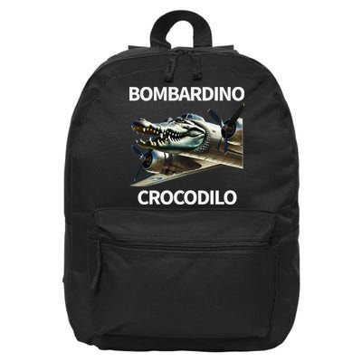 Italian Brainrot Bombardino Crocodilo 16 in Basic Backpack