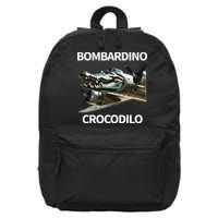 Italian Brainrot Bombardino Crocodilo 16 in Basic Backpack