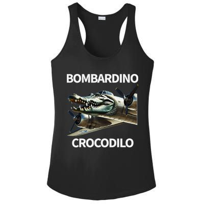 Italian Brainrot Bombardino Crocodilo Ladies PosiCharge Competitor Racerback Tank