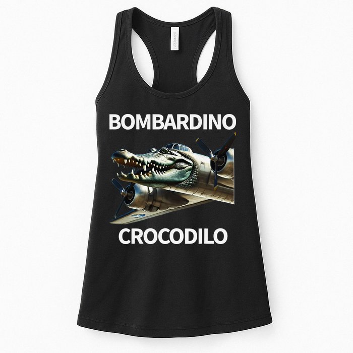 Italian Brainrot Bombardino Crocodilo Womens Tank Top