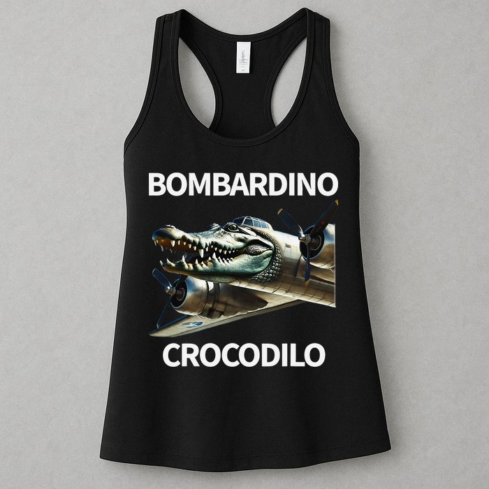 Italian Brainrot Bombardino Crocodilo Womens Tank Top