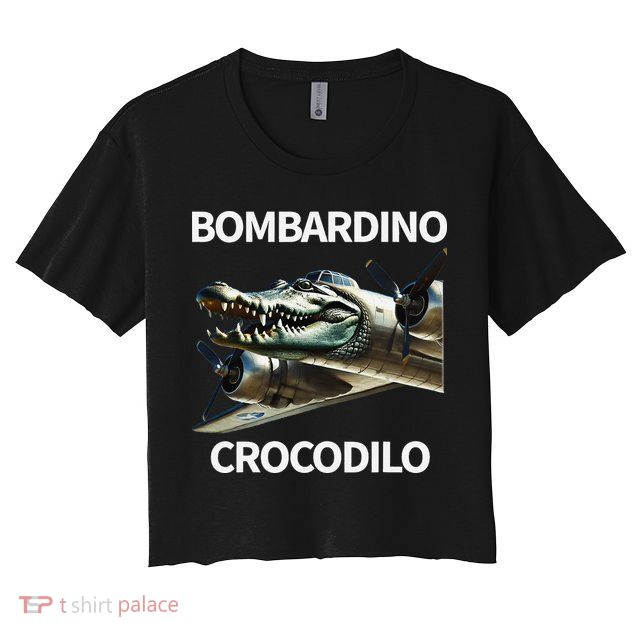 Italian Brainrot Bombardino Crocodilo Crop Top