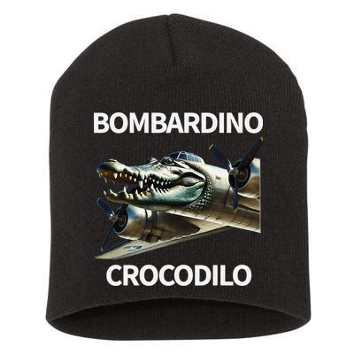 Italian Brainrot Bombardino Crocodilo Short Acrylic Beanie
