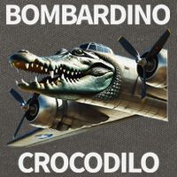 Italian Brainrot Bombardino Crocodilo Cotton Canvas Backpack