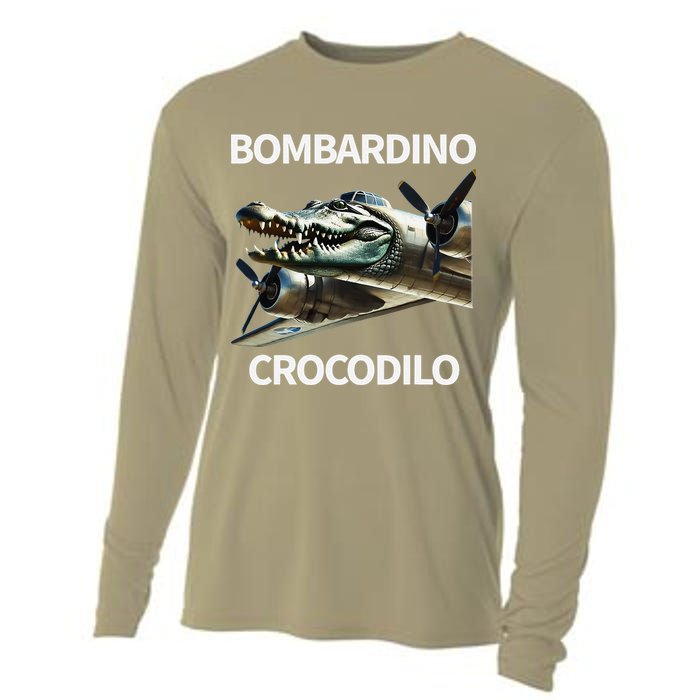 Italian Brainrot Bombardino Crocodilo Cooling Performance Long Sleeve Crew