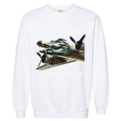 Italian Brainrot Bombardino Crocodilo Garment-Dyed Sweatshirt