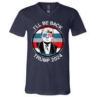 I'll Be Back Trump 2024 V-Neck T-Shirt