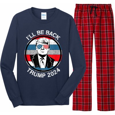 I'll Be Back Trump 2024 Long Sleeve Pajama Set