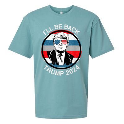 I'll Be Back Trump 2024 Sueded Cloud Jersey T-Shirt