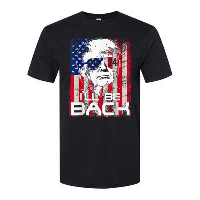 Ill Be Back Trump 2024 Vintage Donald Trump 4th Of July Softstyle® CVC T-Shirt