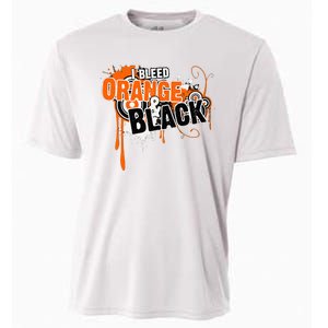 I Bleed Black & Orange Sports Team Cooling Performance Crew T-Shirt