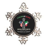 Italian By Blood American By Birth Patriot By Choice Cool Metallic Star Ornament