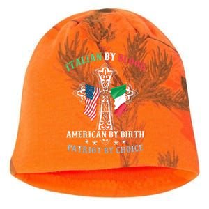 Italian By Blood American By Birth Patriot By Choice Cool Kati - Camo Knit Beanie