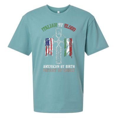 Italian By Blood American By Birth Patriot By Choice Sueded Cloud Jersey T-Shirt