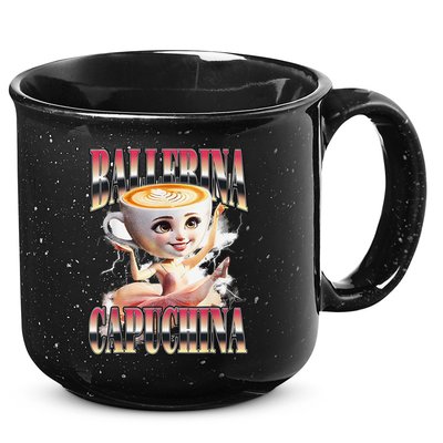 Italian Brainrot Ballerina Cappuccina Ballerina Cappuccino 15oz Campfire Ceramic Mug