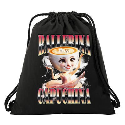 Italian Brainrot Ballerina Cappuccina Ballerina Cappuccino Drawstring Bag