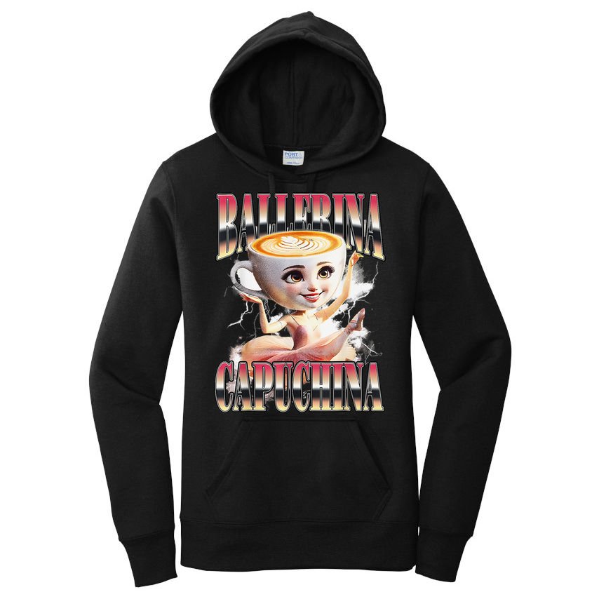 Italian Brainrot Ballerina Cappuccina Ballerina Cappuccino Women's Pullover Hoodie