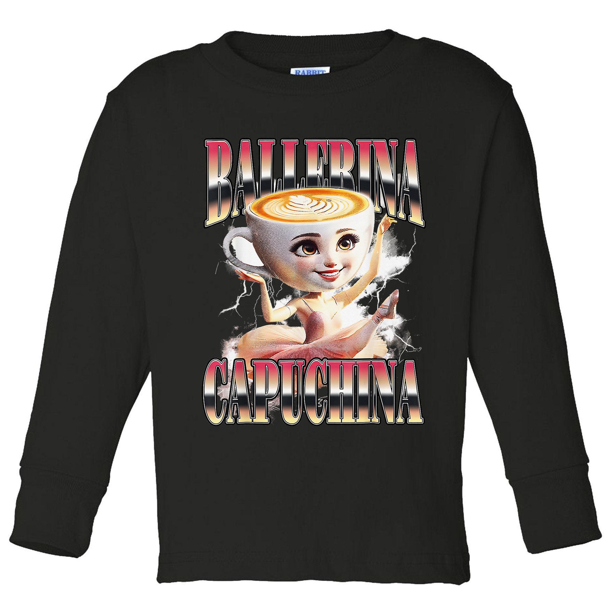Italian Brainrot Ballerina Cappuccina Ballerina Cappuccino Toddler Long Sleeve Shirt