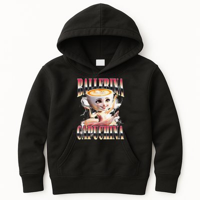 Italian Brainrot Ballerina Cappuccina Ballerina Cappuccino Kids Hoodie