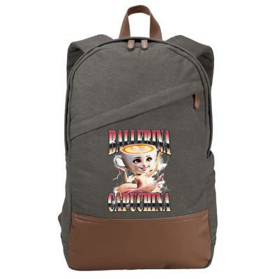 Italian Brainrot Ballerina Cappuccina Ballerina Cappuccino Cotton Canvas Backpack
