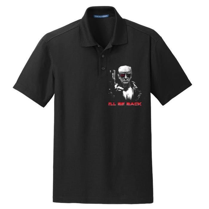 I'll Be Back Trump 2024 Dry Zone Grid Polo