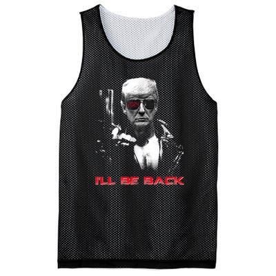 I'll Be Back Trump 2024 Mesh Reversible Basketball Jersey Tank