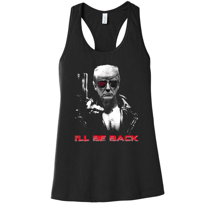 I'll Be Back Trump 2024 Women's Racerback Tank