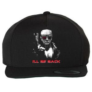 I'll Be Back Trump 2024 Wool Snapback Cap