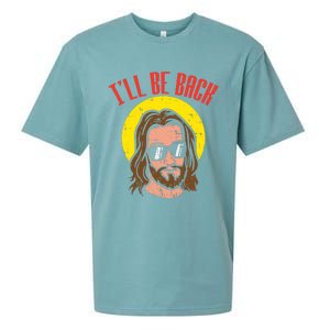 Ill Be Back Jesus Cool God Christ Religious Christian Gift Sueded Cloud Jersey T-Shirt