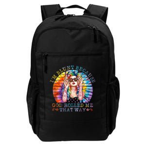 Im Blunt Because God Rolled Me That Way Retro Girl Tie Dye Daily Commute Backpack