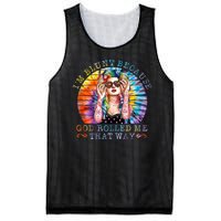 Im Blunt Because God Rolled Me That Way Retro Girl Tie Dye Mesh Reversible Basketball Jersey Tank