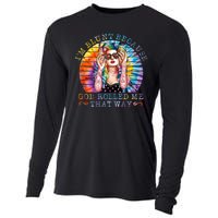 Im Blunt Because God Rolled Me That Way Retro Girl Tie Dye Cooling Performance Long Sleeve Crew