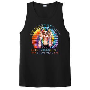 Im Blunt Because God Rolled Me That Way Retro Girl Tie Dye PosiCharge Competitor Tank