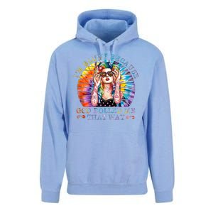 Im Blunt Because God Rolled Me That Way Retro Girl Tie Dye Unisex Surf Hoodie