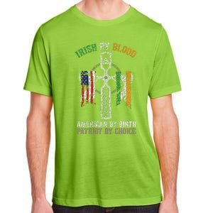 Irish By Blood American By Birth Patriot By Choice Adult ChromaSoft Performance T-Shirt