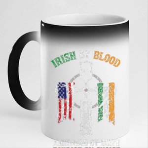 Irish By Blood American By Birth Patriot By Choice 11oz Black Color Changing Mug