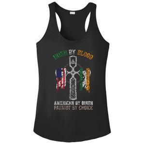 Irish By Blood American By Birth Patriot By Choice Ladies PosiCharge Competitor Racerback Tank