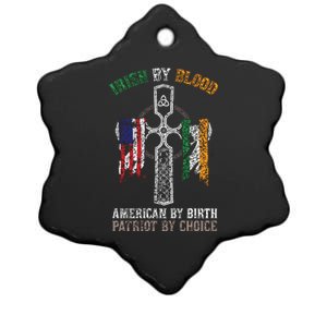 Irish By Blood American By Birth Patriot By Choice Ceramic Star Ornament