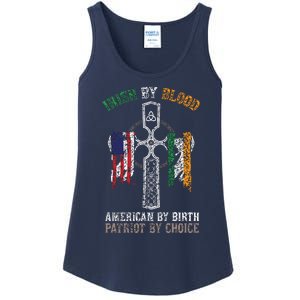 Irish By Blood American By Birth Patriot By Choice Ladies Essential Tank