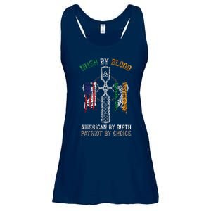 Irish By Blood American By Birth Patriot By Choice Ladies Essential Flowy Tank