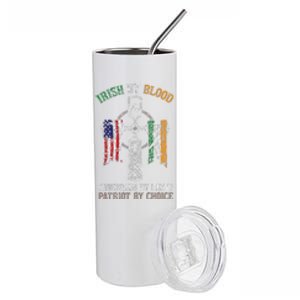 Irish By Blood American By Birth Patriot By Choice Stainless Steel Tumbler